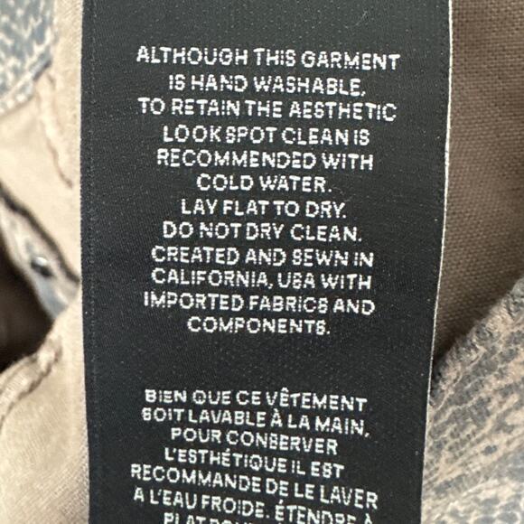 J Brand Women’s Lillie Coated Boa Patterned Cigarette Pants Size 29 Mobwife - Picture 13 of 13